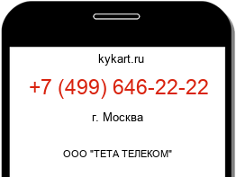 Информация о номере телефона +7 (499) 646-22-22: регион, оператор
