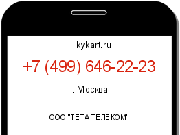 Информация о номере телефона +7 (499) 646-22-23: регион, оператор