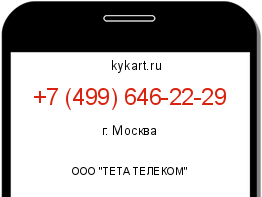 Информация о номере телефона +7 (499) 646-22-29: регион, оператор