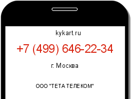 Информация о номере телефона +7 (499) 646-22-34: регион, оператор