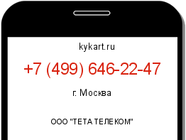 Информация о номере телефона +7 (499) 646-22-47: регион, оператор