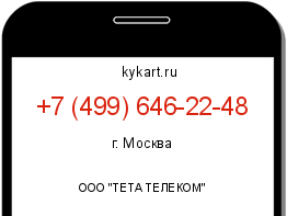 Информация о номере телефона +7 (499) 646-22-48: регион, оператор