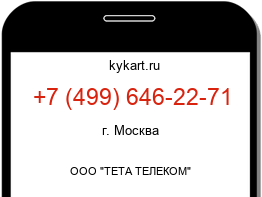 Информация о номере телефона +7 (499) 646-22-71: регион, оператор