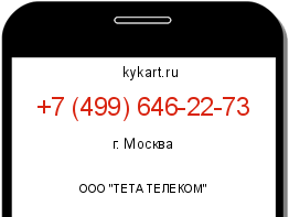 Информация о номере телефона +7 (499) 646-22-73: регион, оператор
