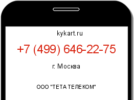 Информация о номере телефона +7 (499) 646-22-75: регион, оператор