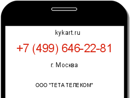 Информация о номере телефона +7 (499) 646-22-81: регион, оператор