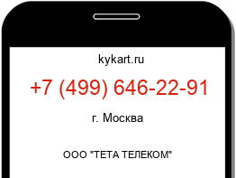 Информация о номере телефона +7 (499) 646-22-91: регион, оператор