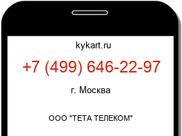 Информация о номере телефона +7 (499) 646-22-97: регион, оператор