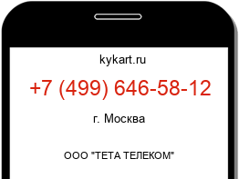 Информация о номере телефона +7 (499) 646-58-12: регион, оператор
