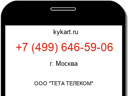 Информация о номере телефона +7 (499) 646-59-06: регион, оператор