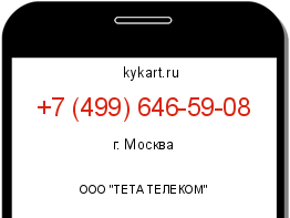 Информация о номере телефона +7 (499) 646-59-08: регион, оператор