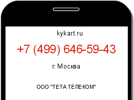 Информация о номере телефона +7 (499) 646-59-43: регион, оператор