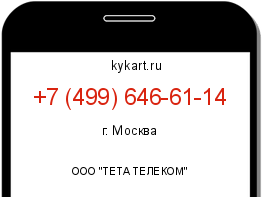 Информация о номере телефона +7 (499) 646-61-14: регион, оператор
