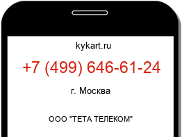 Информация о номере телефона +7 (499) 646-61-24: регион, оператор