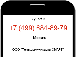 Информация о номере телефона +7 (499) 684-89-79: регион, оператор