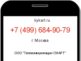 Информация о номере телефона +7 (499) 684-90-79: регион, оператор