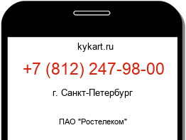 Информация о номере телефона +7 (812) 247-98-00: регион, оператор