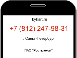 Информация о номере телефона +7 (812) 247-98-31: регион, оператор