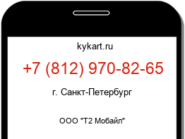 Информация о номере телефона +7 (812) 970-82-65: регион, оператор