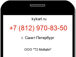 Информация о номере телефона +7 (812) 970-83-50: регион, оператор
