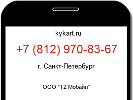 Информация о номере телефона +7 (812) 970-83-67: регион, оператор