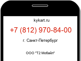 Информация о номере телефона +7 (812) 970-84-00: регион, оператор