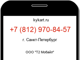 Информация о номере телефона +7 (812) 970-84-57: регион, оператор