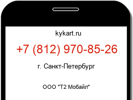 Информация о номере телефона +7 (812) 970-85-26: регион, оператор
