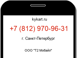 Информация о номере телефона +7 (812) 970-96-31: регион, оператор