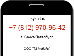 Информация о номере телефона +7 (812) 970-96-42: регион, оператор
