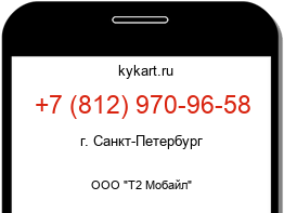 Информация о номере телефона +7 (812) 970-96-58: регион, оператор