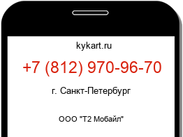 Информация о номере телефона +7 (812) 970-96-70: регион, оператор