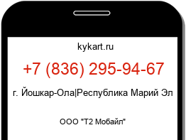 Информация о номере телефона +7 (836) 295-94-67: регион, оператор