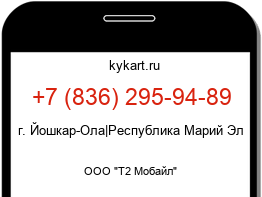 Информация о номере телефона +7 (836) 295-94-89: регион, оператор