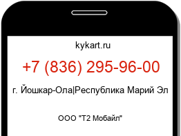Информация о номере телефона +7 (836) 295-96-00: регион, оператор