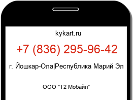 Информация о номере телефона +7 (836) 295-96-42: регион, оператор
