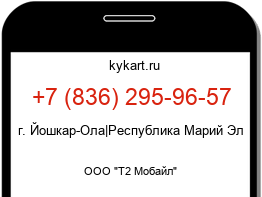 Информация о номере телефона +7 (836) 295-96-57: регион, оператор