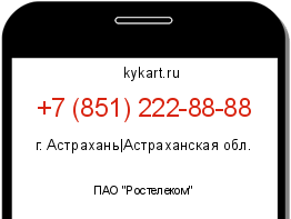 Информация о номере телефона +7 (851) 222-88-88: регион, оператор