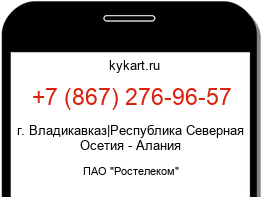 Информация о номере телефона +7 (867) 276-96-57: регион, оператор