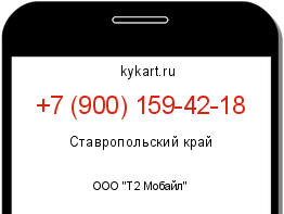 Информация о номере телефона +7 (900) 159-42-18: регион, оператор