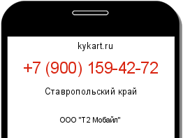 Информация о номере телефона +7 (900) 159-42-72: регион, оператор