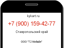 Информация о номере телефона +7 (900) 159-42-77: регион, оператор