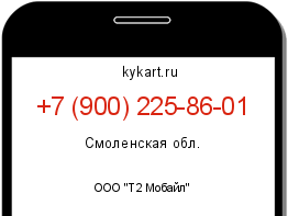 Информация о номере телефона +7 (900) 225-86-01: регион, оператор