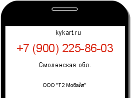 Информация о номере телефона +7 (900) 225-86-03: регион, оператор
