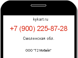 Информация о номере телефона +7 (900) 225-87-28: регион, оператор