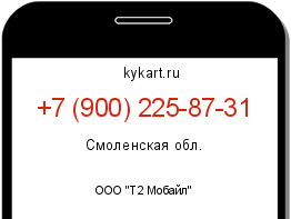 Информация о номере телефона +7 (900) 225-87-31: регион, оператор