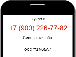 Информация о номере телефона +7 (900) 226-77-82: регион, оператор