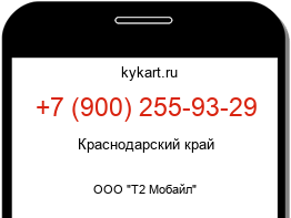 Информация о номере телефона +7 (900) 255-93-29: регион, оператор