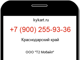 Информация о номере телефона +7 (900) 255-93-36: регион, оператор