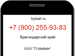 Информация о номере телефона +7 (900) 255-93-83: регион, оператор